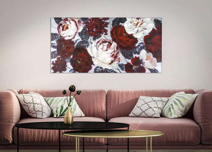 Mauro Ferretti White Red Flower canvastavla 120 × 60 cm