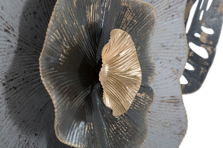 Mauro Ferretti Edy B 3D-väggpanel i järn 74,9 × 47,6 cm - grå/guld