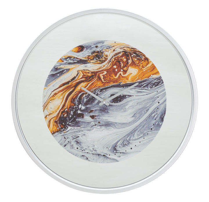 Mauro Ferretti Mirror Grey väggklocka Ø60 cm - grå/guld