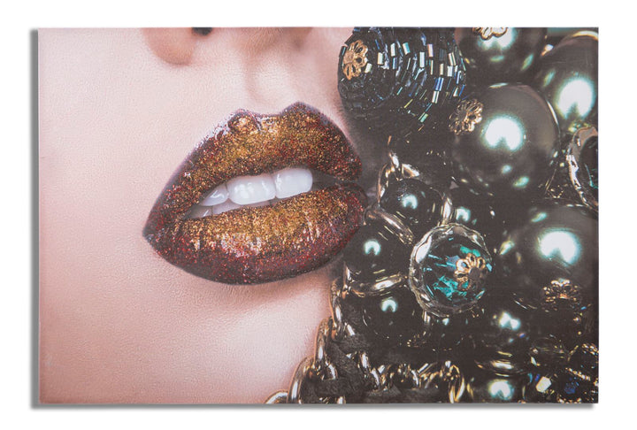 Mauro Ferretti Beautiful Lips canvastavla med porträtt 80 × 120 cm
