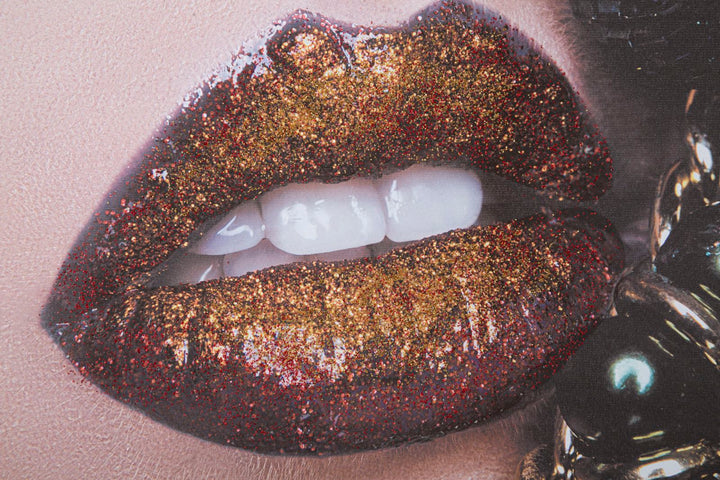 Mauro Ferretti Beautiful Lips canvastavla med porträtt 80 × 120 cm