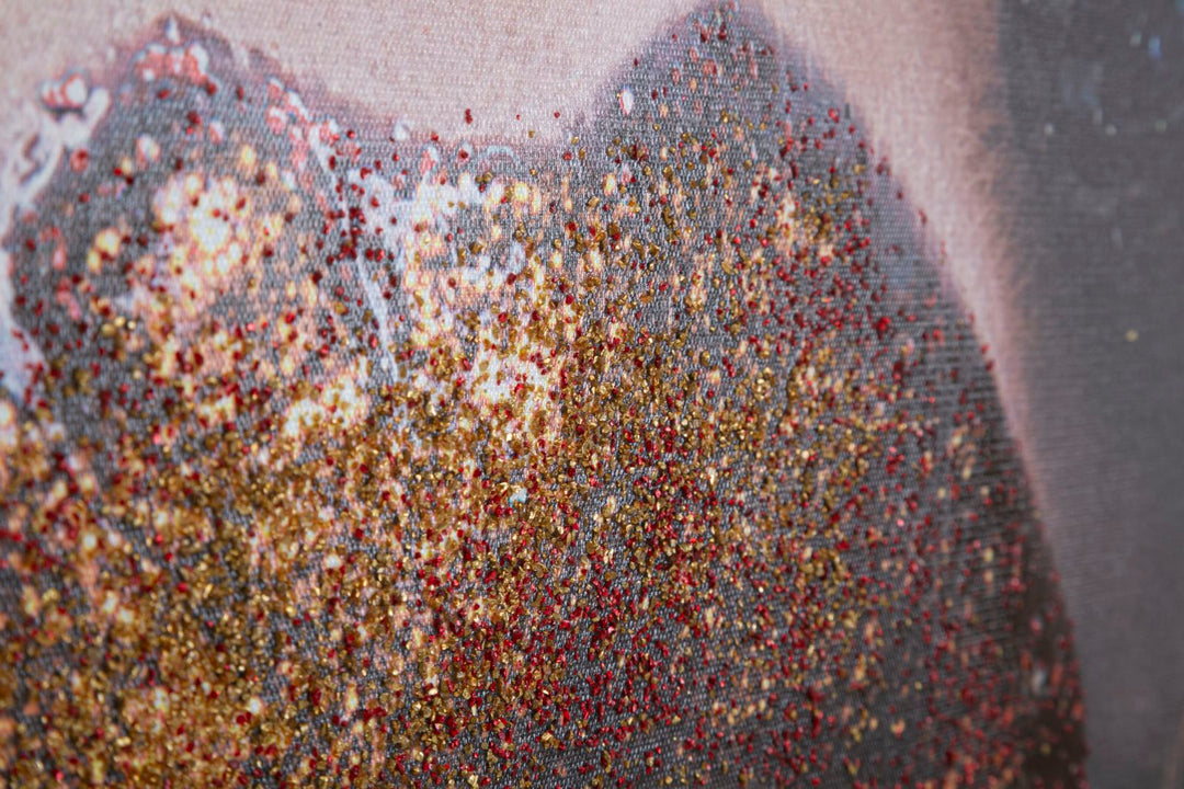 Mauro Ferretti Beautiful Lips canvastavla med porträtt 80 × 120 cm