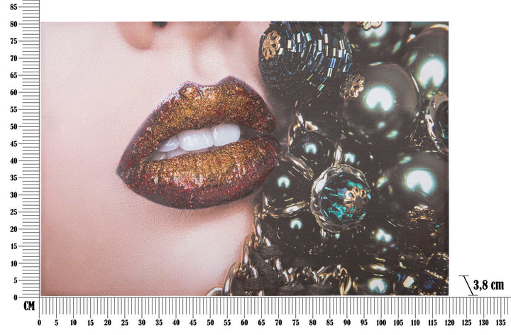 Mauro Ferretti Beautiful Lips canvastavla med porträtt 80 × 120 cm