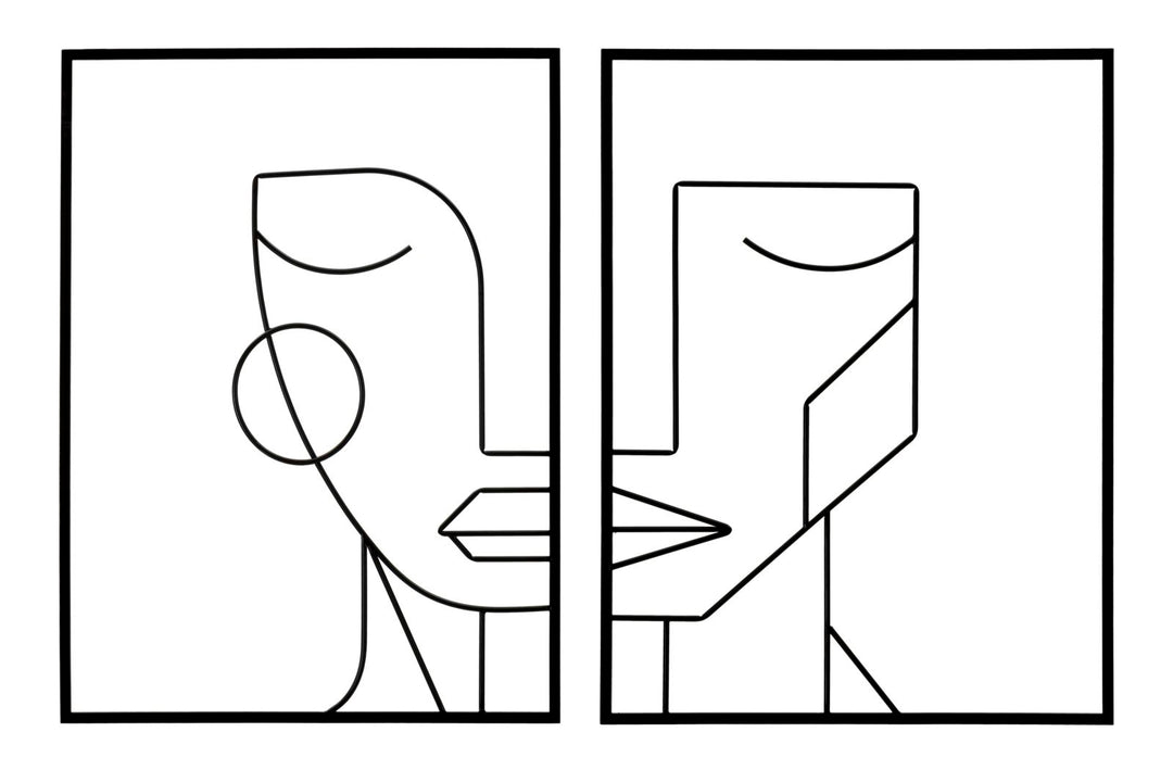 Mauro Ferretti Tribal Simply 3D-väggpaneler 2-pack 60 × 80 cm - svart