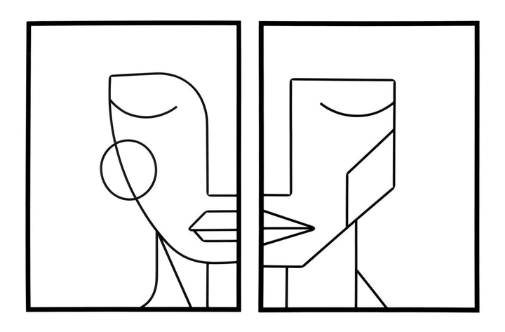 Mauro Ferretti Tribal Simply 3D-väggpaneler 2-pack 60 × 80 cm - svart