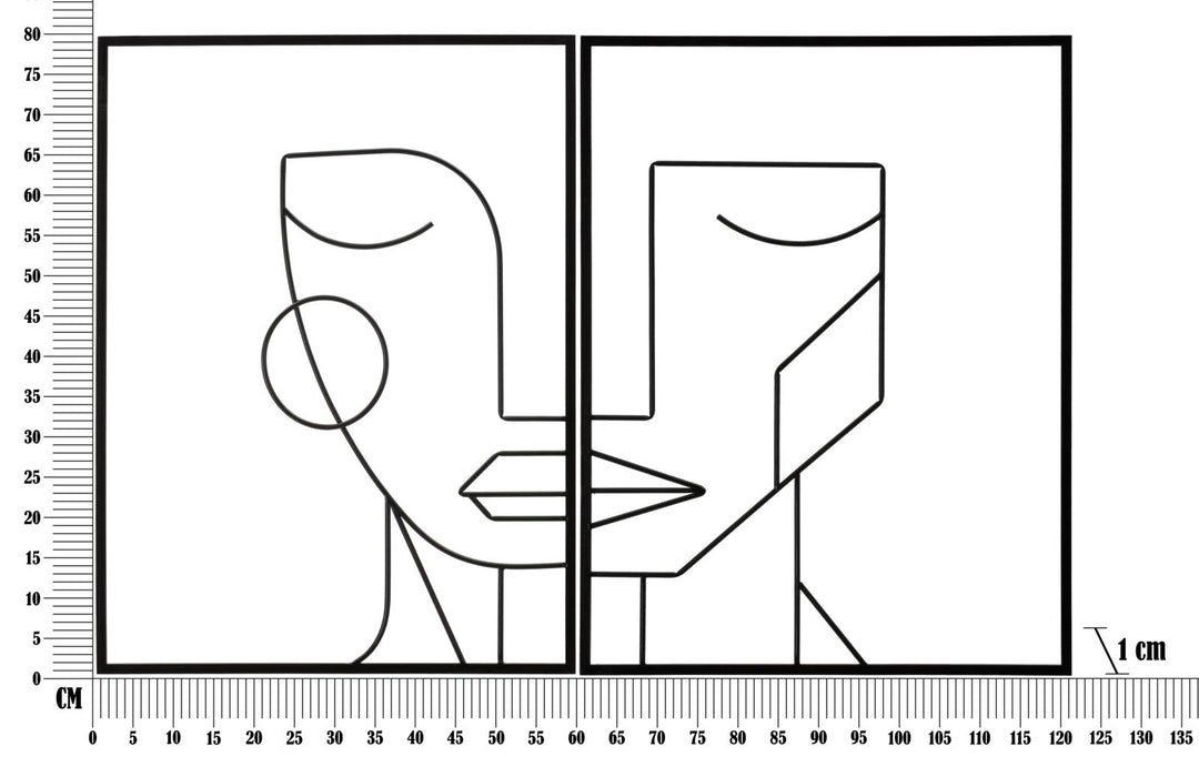 Mauro Ferretti Tribal Simply 3D-väggpaneler 2-pack 60 × 80 cm - svart