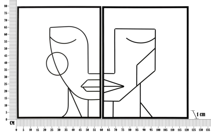 Mauro Ferretti Tribal Simply 3D-väggpaneler 2-pack 60 × 80 cm - svart