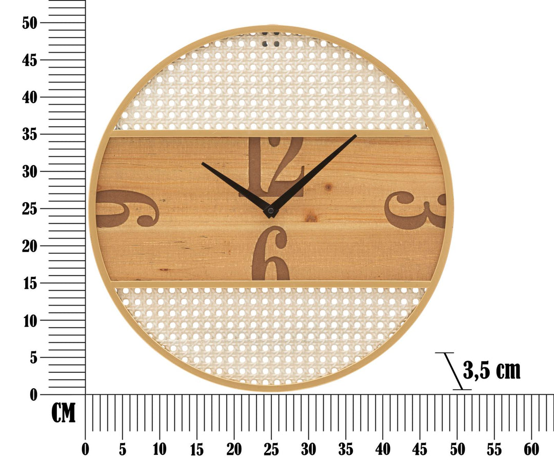 Mauro Ferretti Fuji väggklocka Ø50 cm - natur/creme