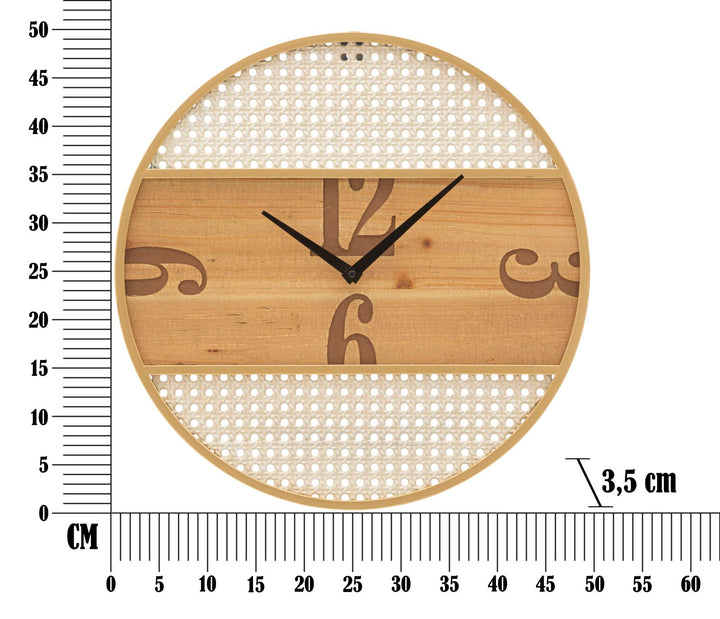 Mauro Ferretti Fuji väggklocka Ø50 cm - natur/creme