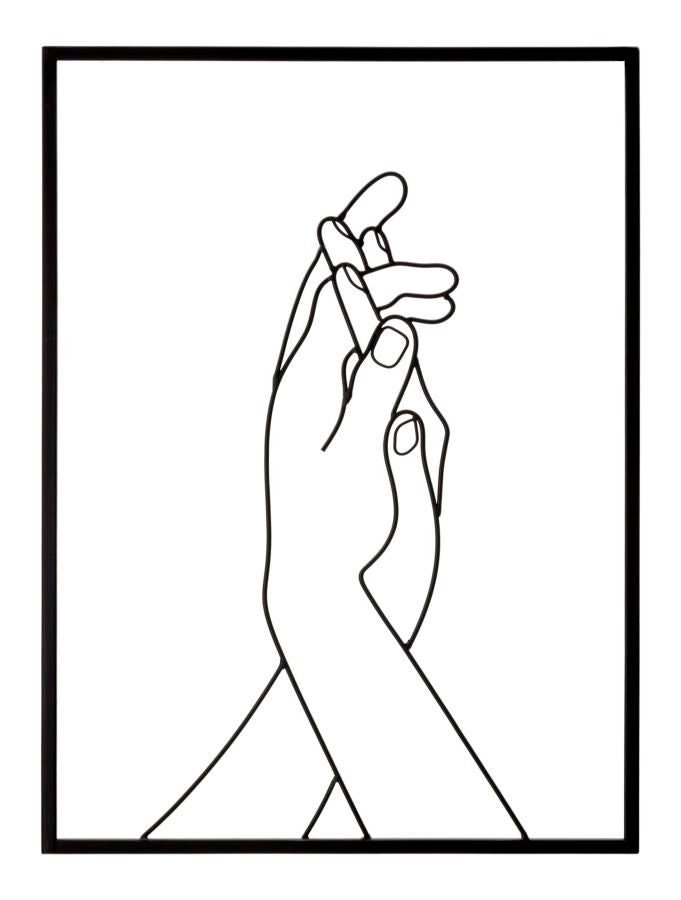 Mauro Ferretti Simply Hands väggdekoration i järn 40 × 55 cm - svart