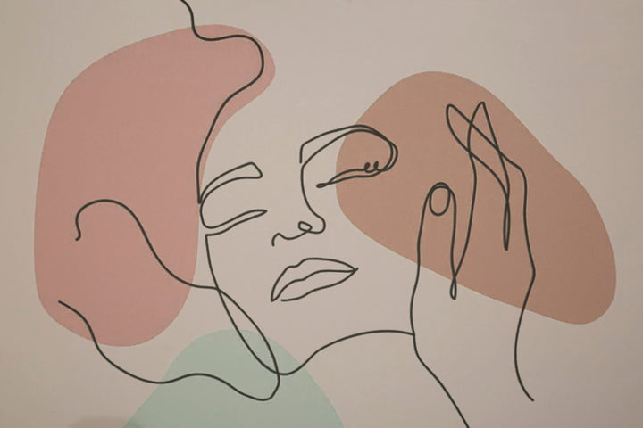 Mauro Ferretti Face A tavla med glas 35 × 47 cm
