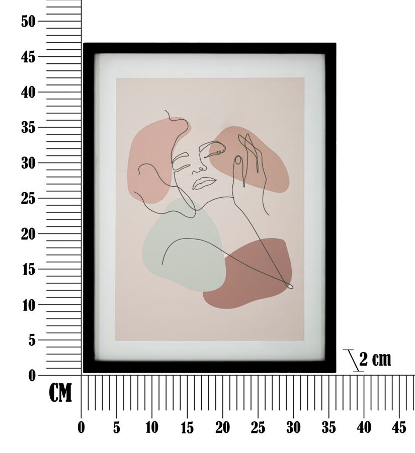 Mauro Ferretti Face A tavla med glas 35 × 47 cm