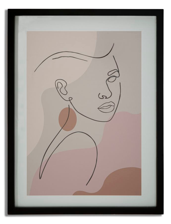 Mauro Ferretti Face C tavla med glas 35 × 47 cm