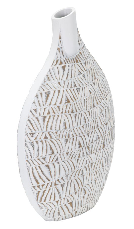 Mauro Ferretti Nairobi dekorativ vas 30,5 × 11,5 × 46,5 cm - white wash