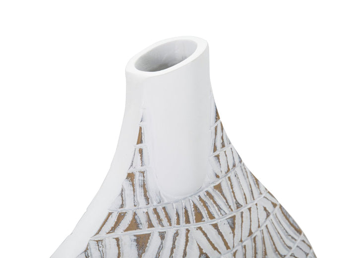 Mauro Ferretti Nairobi dekorativ vas 30,5 × 11,5 × 46,5 cm - white wash
