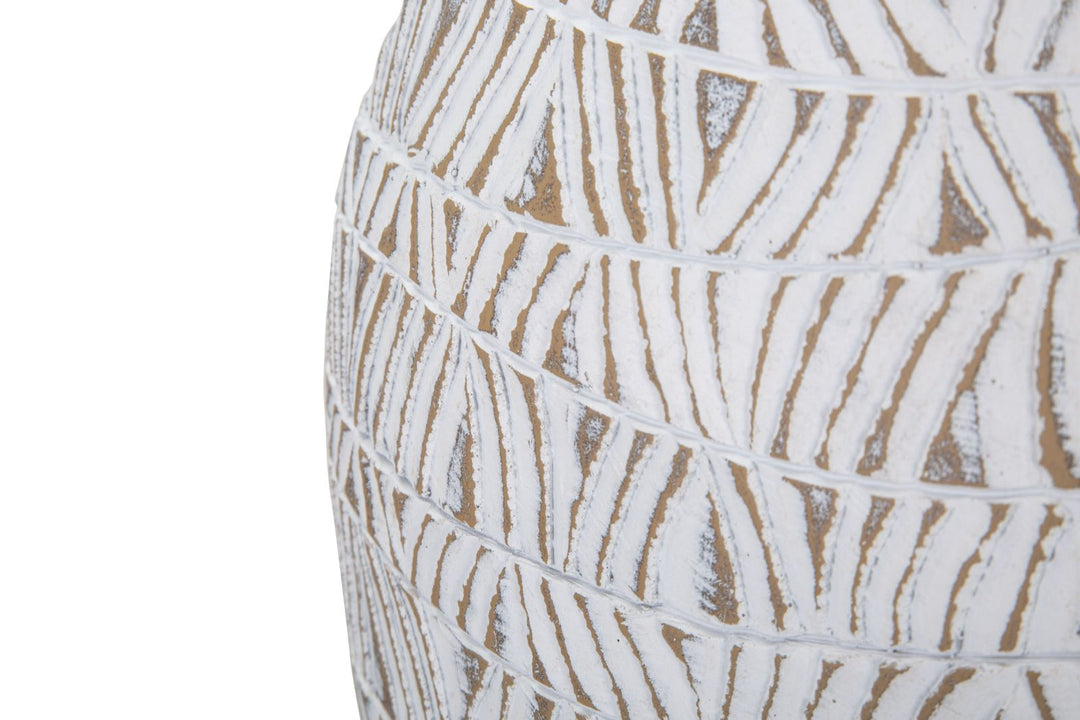 Mauro Ferretti Nairobi dekorativ vas 30,5 × 11,5 × 46,5 cm - white wash