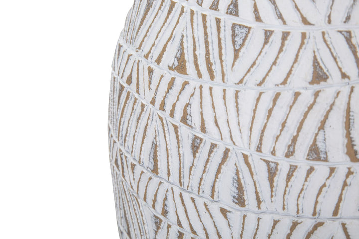 Mauro Ferretti Nairobi dekorativ vas 30,5 × 11,5 × 46,5 cm - white wash