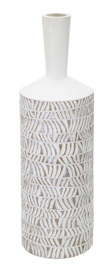 Mauro Ferretti Nairobi Bottle dekorativ vas Ø15 × 49,5 cm - white wash