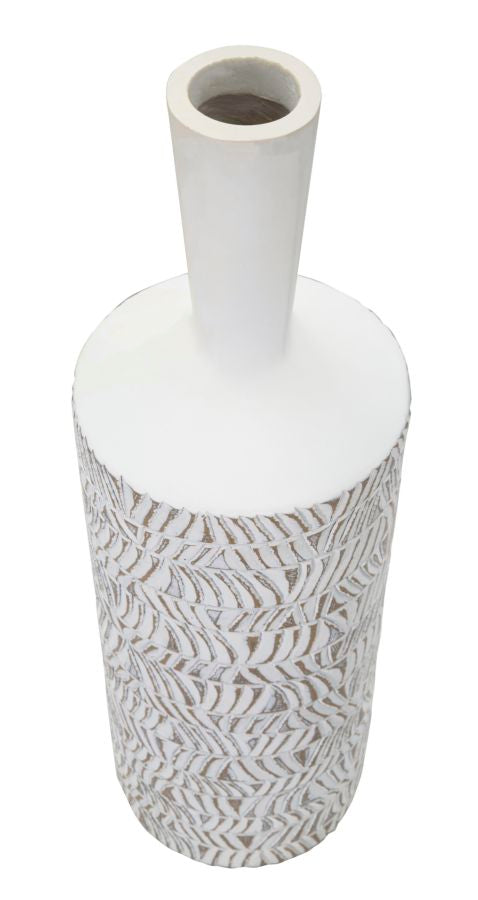Mauro Ferretti Nairobi Bottle dekorativ vas Ø15 × 49,5 cm - white wash