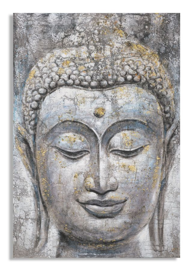 Mauro Ferretti Face Buddha Light A tavla 80 × 120 cm - multicolor/guld