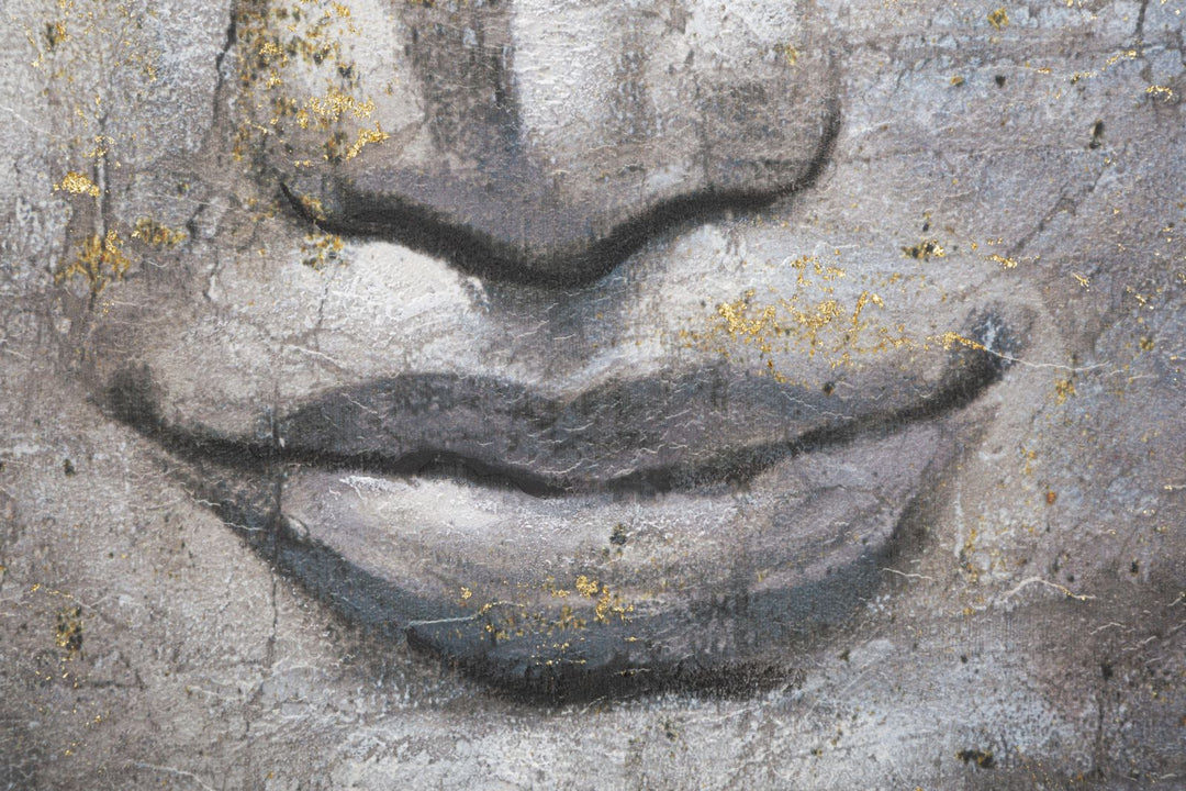 Mauro Ferretti Face Buddha Light A tavla 80 × 120 cm - multicolor/guld