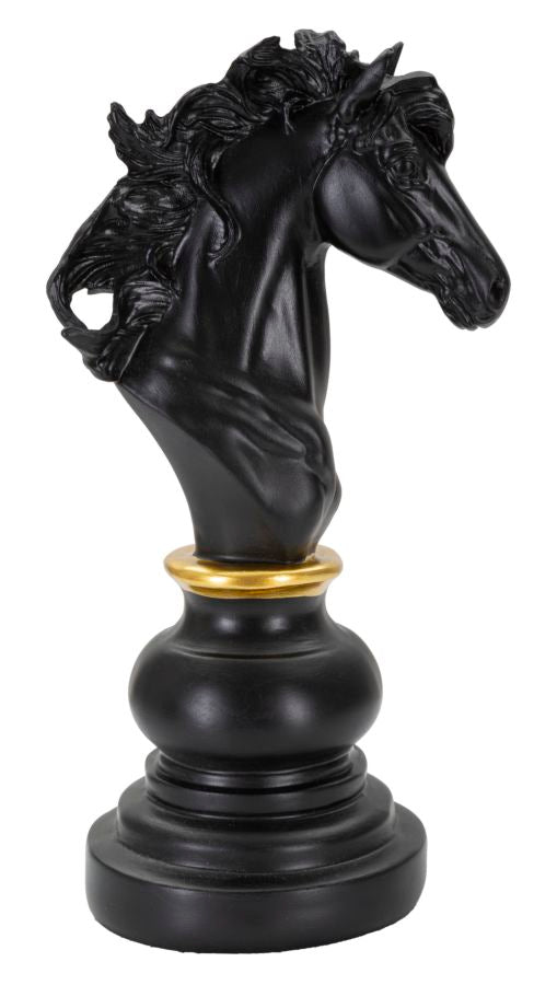 Mauro Ferretti Black &amp; Gold hästskulptur 27 cm