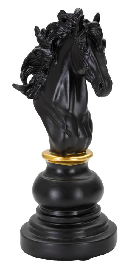 Mauro Ferretti Black &amp; Gold hästskulptur 27 cm