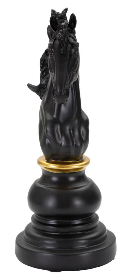 Mauro Ferretti Black &amp; Gold hästskulptur 27 cm