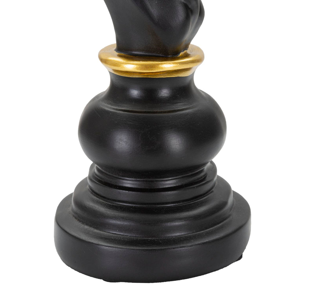Mauro Ferretti Black &amp; Gold hästskulptur 27 cm