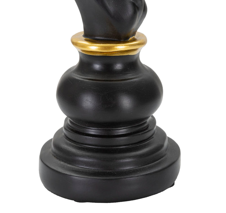 Mauro Ferretti Black &amp; Gold hästskulptur 27 cm