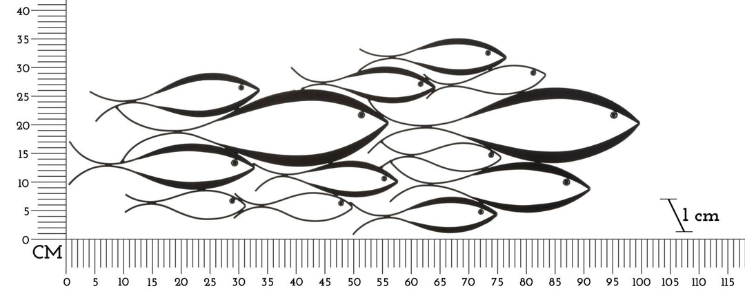 Mauro Ferretti Fishy väggpanel 100 × 35 cm