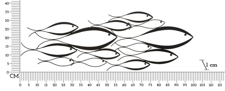 Mauro Ferretti Fishy väggpanel 100 × 35 cm