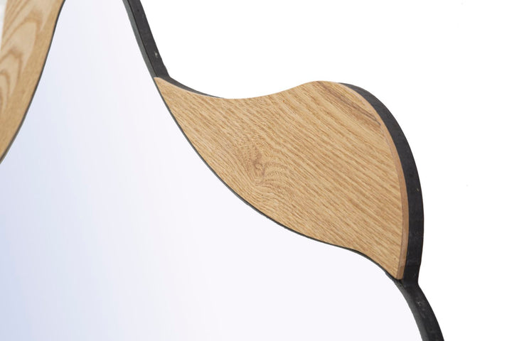 Mauro Ferretti Star dekorativ väggspegel Ø80 cm - natur