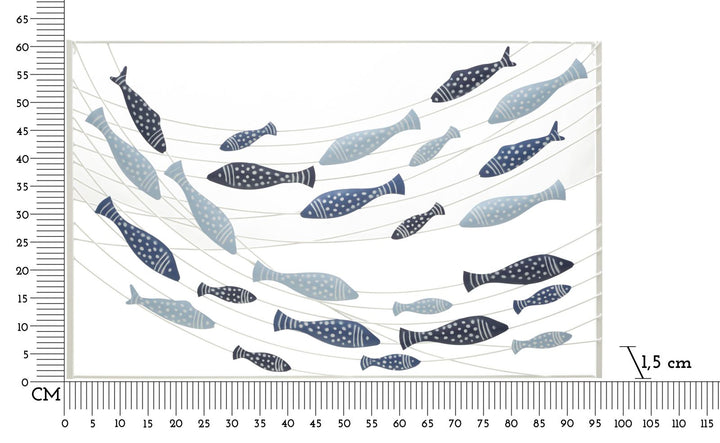 Mauro Ferretti Pesci väggpanel i järn 96,5 × 61 cm - fiskmotiv