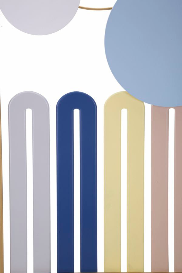 Mauro Ferretti Colorful A 3D-väggpanel i metall 37 × 84 cm - multicolor