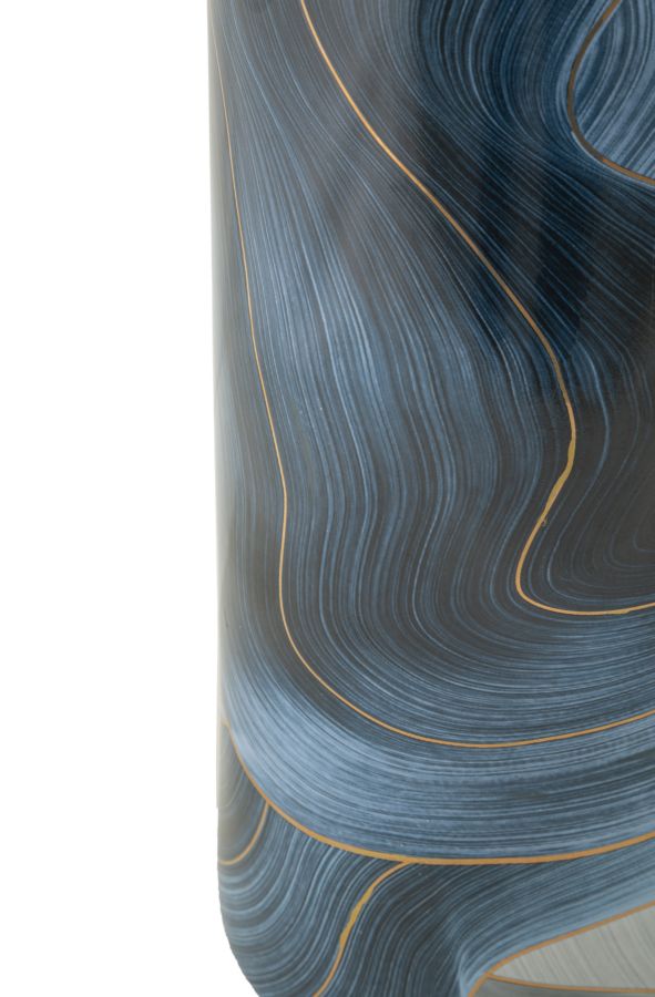 Mauro Ferretti Elegant vas med lock Ø15 × 34 cm - vit/guld