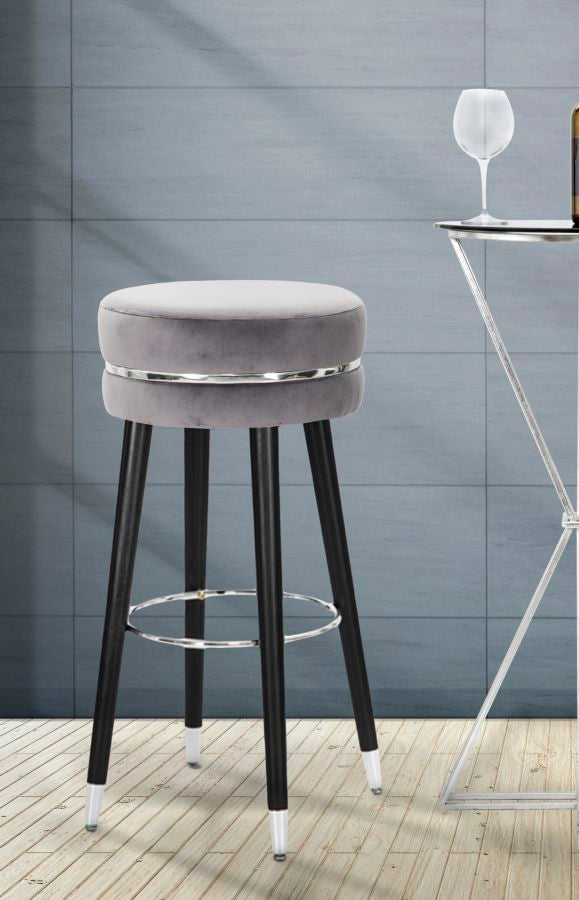 Mauro Ferretti Paris barstol Ø35 × 74 cm - grå/silver