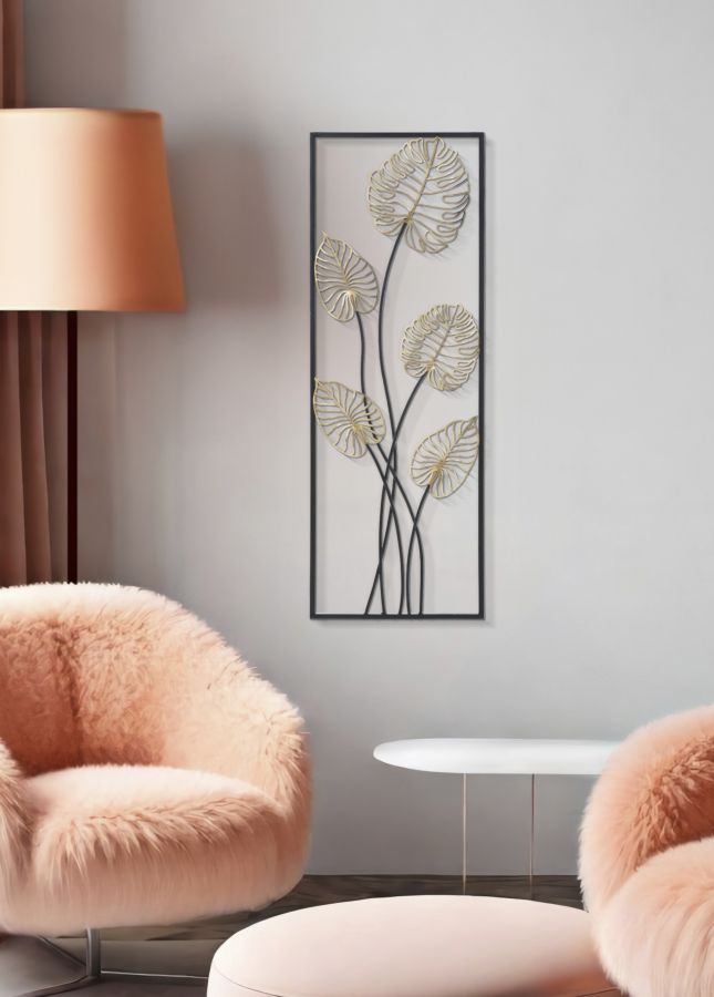 Mauro Ferretti Luxy B 3D-väggpanel med blad 31 × 90 cm