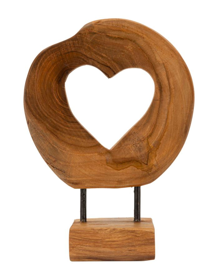 Hasi skulptur i teak 20 x 10 x 28 cm