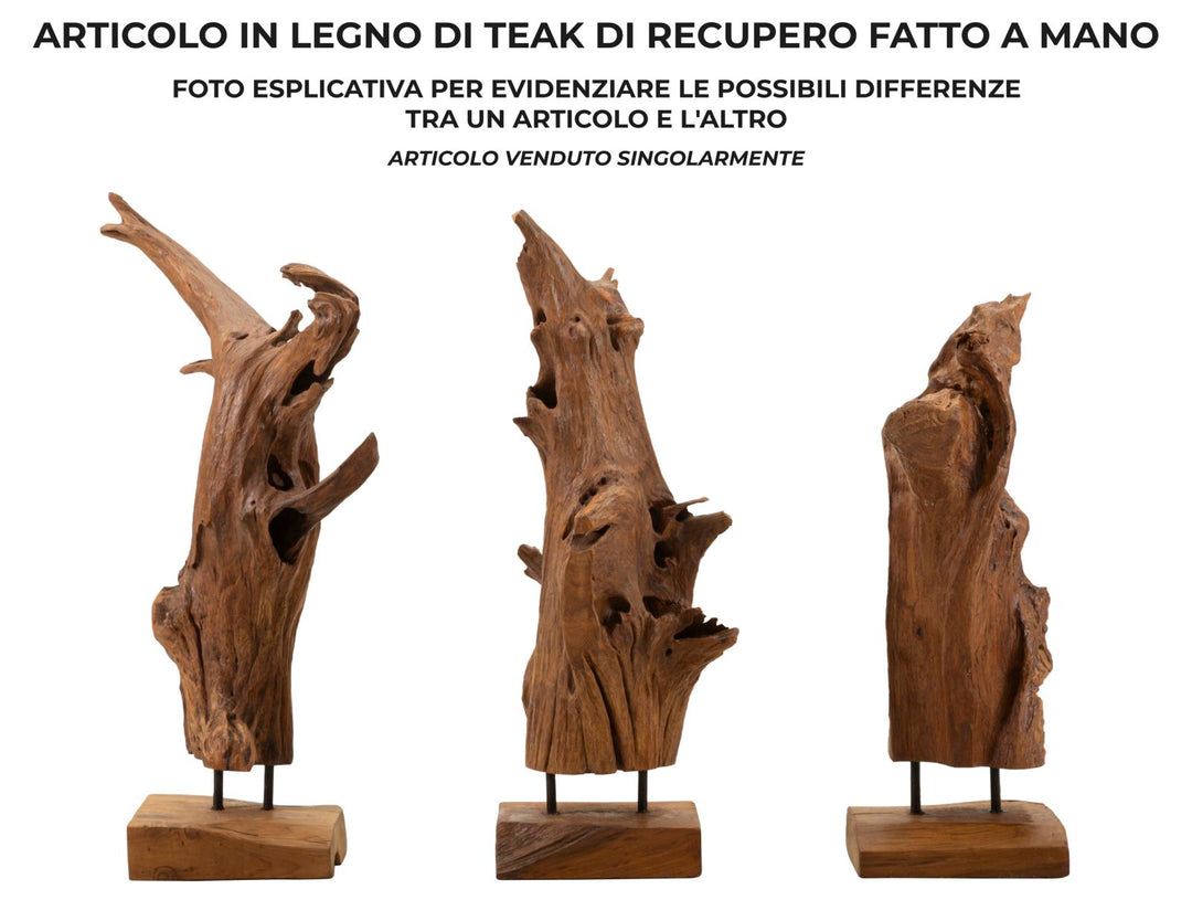Mauro Ferretti Akar skulptur i teak 64 cm