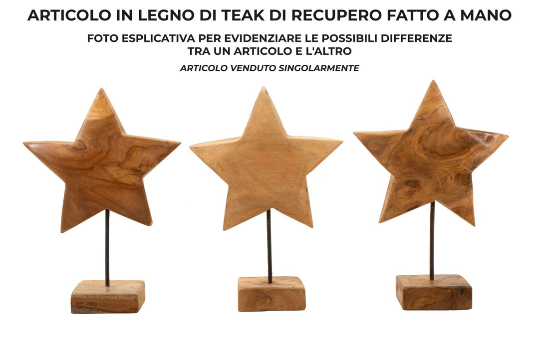 Mauro Ferretti Star skulptur i teak