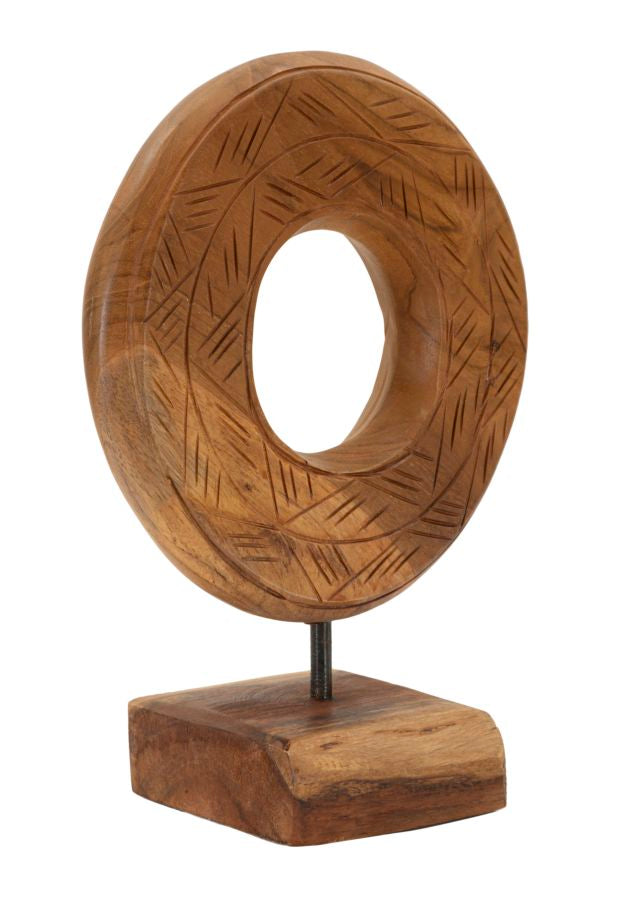Mauro Ferretti Dorat skulptur i teak 20 cm