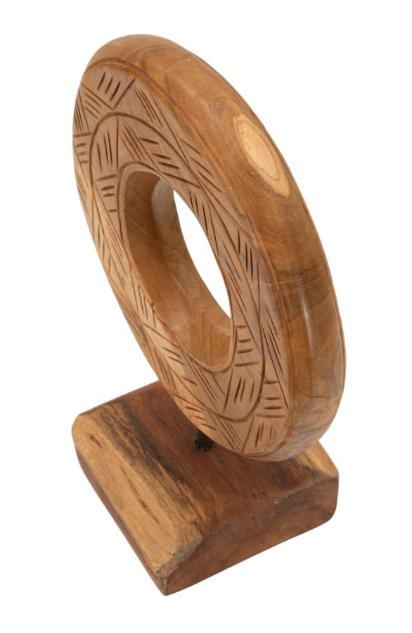 Mauro Ferretti Dorat skulptur i teak 20 cm