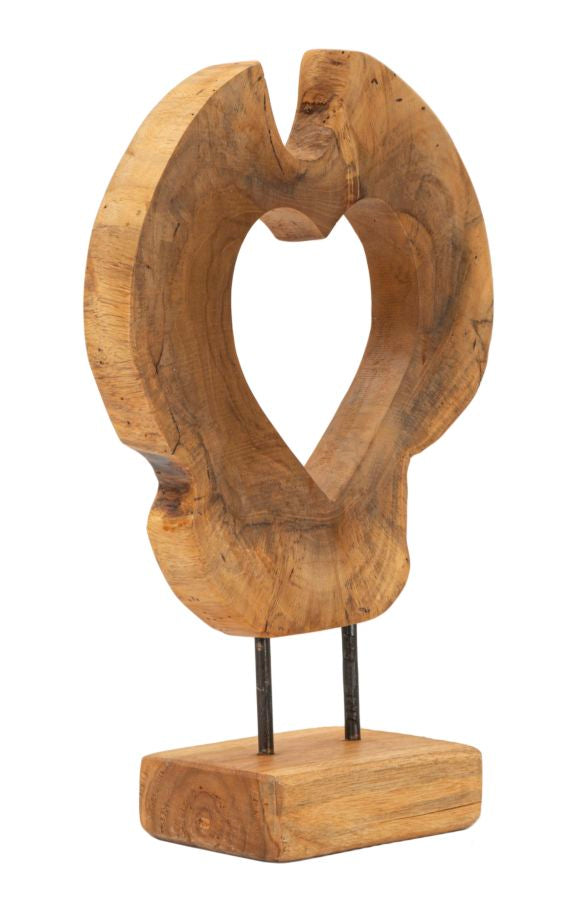 Mauro Ferretti Hasi skulptur i teak 38 cm