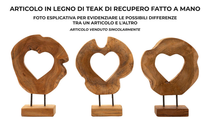 Mauro Ferretti Hasi skulptur i teak 38 cm