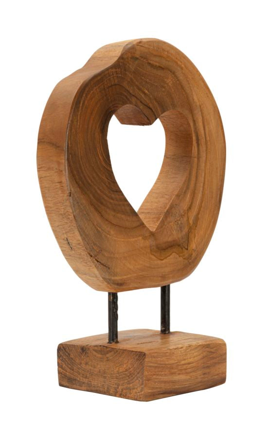 Hasi skulptur i teak 20 x 10 x 28 cm – bild 2