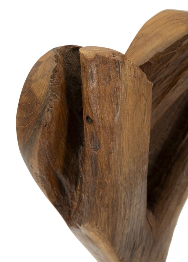 Mauro Ferretti Heart hjärtskulptur i teak 35 cm
