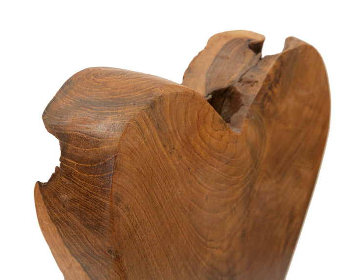 Mauro Ferretti Heart hjärtskulptur i teak 35 cm