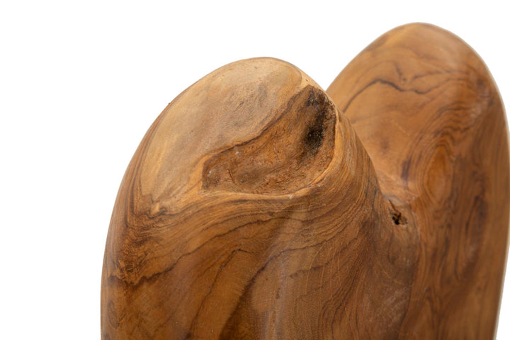 Dobu hjärtskulptur i teak 25 x 12 x 45 cm – bild 4