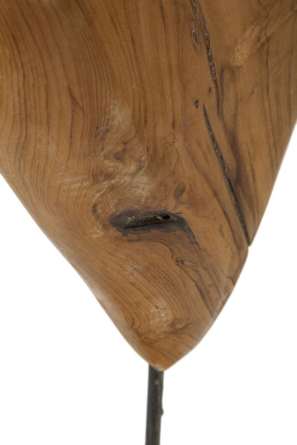 Dobu hjärtskulptur i teak 25 x 12 x 45 cm – bild 6